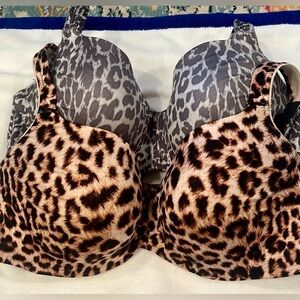 Lot of 2 Soma Stunning Support Balconette bras. Animal print. 38D